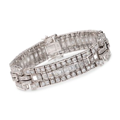 18.00 ct. t.w. CZ Bracelet in Sterling Silver. 7.5" &mdash; Alt Image 1