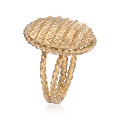 Diamond-Cut Ring in 14kt Yellow Gold &mdash; Alt Image 3