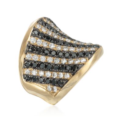 3.00 ct. t.w. Black and White Diamond Ring in 18kt Yellow Gold &mdash; Alt Image 3