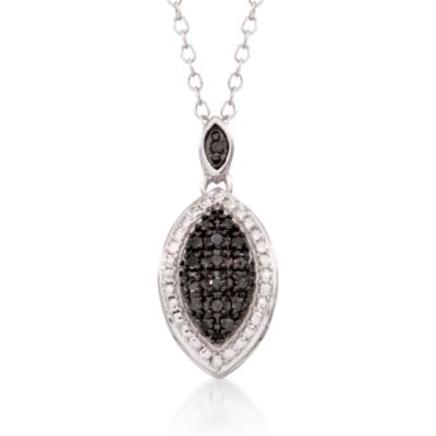 .15 ct. t.w. Black Diamond Pendant Necklace in Sterling Silver. 18" &mdash; Alt Image 1