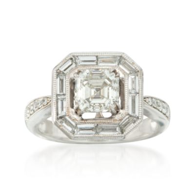 C. 2000 Vintage 2.76 ct. t.w. Diamond Ring in 18kt White Gold. Size 7 &mdash; Alt Image 1