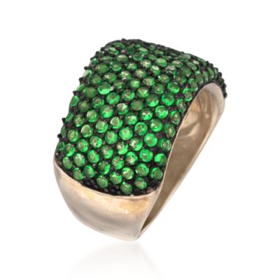 4.75 ct. t.w. Green CZ Ring in 14kt Over Sterling &mdash; Alt Image 3