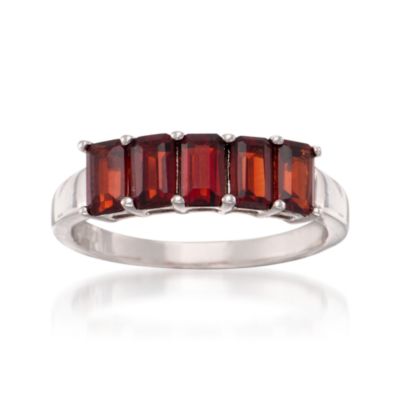 2.00 ct. t.w. Garnet 5-Stone Ring in Sterling Silver &mdash; Alt Image 1