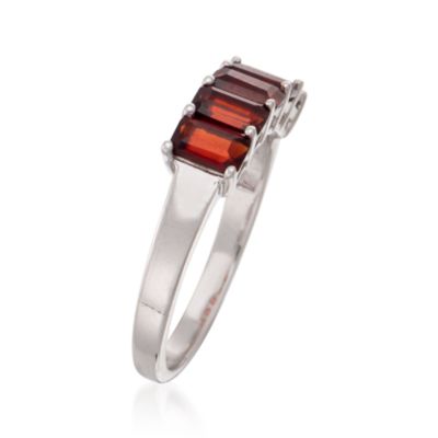 2.00 ct. t.w. Garnet 5-Stone Ring in Sterling Silver &mdash; Alt Image 3