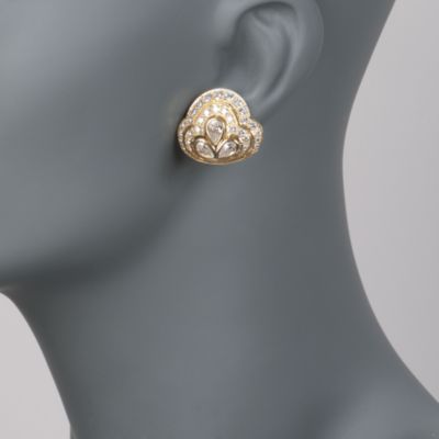 C. 1980 Vintage 5.80 ct. t.w. Diamond Earrings in 18kt Yellow Gold &mdash; Alt Image 2