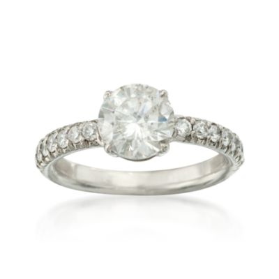 C. 1990 Vintage 3.03 ct. t.w. Diamond Ring in 14kt White Gold. Size 7.5 &mdash; Alt Image 1