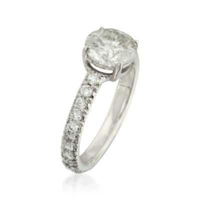 C. 1990 Vintage 3.03 ct. t.w. Diamond Ring in 14kt White Gold. Size 7.5 &mdash; Alt Image 3