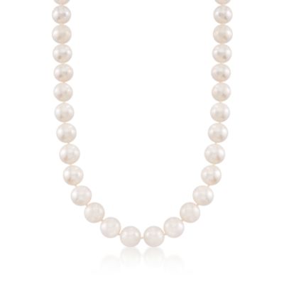 11.5-12.5mm Pearl Necklace With Sterling Silver Clasp. 18" &mdash; Alt Image 1