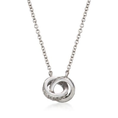 .40 ct. t.w. CZ Eternity Necklace in Sterling Silver. 18" &mdash; Alt Image 1