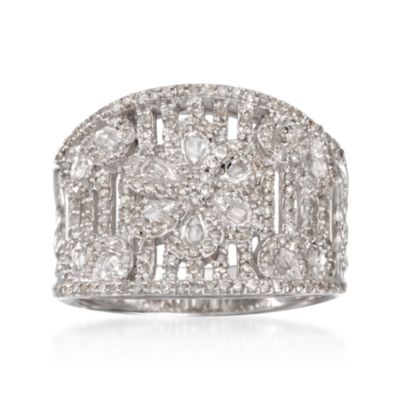 .79 ct. t.w. Diamond Flower Ring in 14kt White Gold &mdash; Alt Image 1