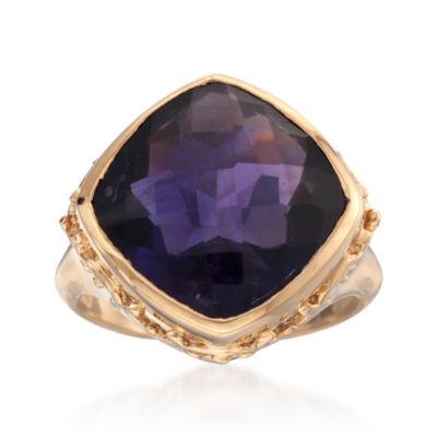 8.50 Carat Amethyst Ring in 14kt Over Sterling &mdash; Alt Image 1