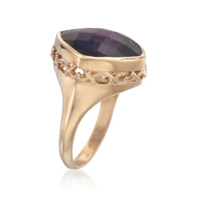 8.50 Carat Amethyst Ring in 14kt Over Sterling &mdash; Alt Image 3