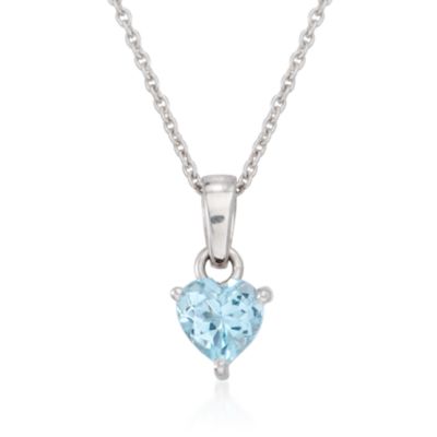 1.60 ct. t.w. Blue Topaz Heart-Shaped Necklace and Earring Set in Sterling Silver. 18" &mdash; Alt Image 3