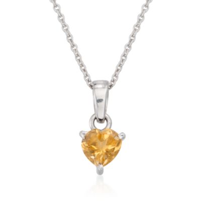 1.40 ct. t.w. Citrine Heart-Shaped Necklace and Earring Set in Sterling Silver. 18" &mdash; Alt Image 3