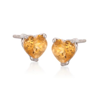 1.40 ct. t.w. Citrine Heart-Shaped Necklace and Earring Set in Sterling Silver. 18" &mdash; Alt Image 4