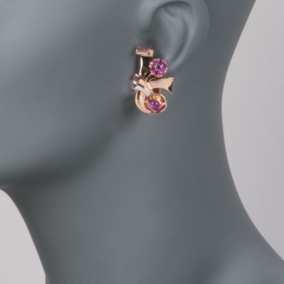 C. 1940 Vintage 2.00 ct. t.w. Ruby Earrings in 14kt Two-Tone Gold &mdash; Alt Image 2