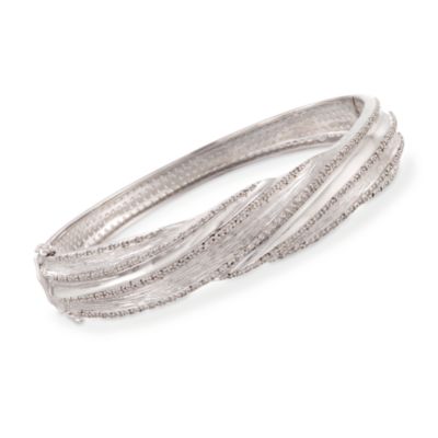 .50 ct. t.w. Diamond Twist Bangle Bracelet in Sterling Silver &mdash; Alt Image 1
