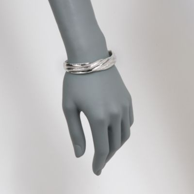 .50 ct. t.w. Diamond Twist Bangle Bracelet in Sterling Silver &mdash; Alt Image 2