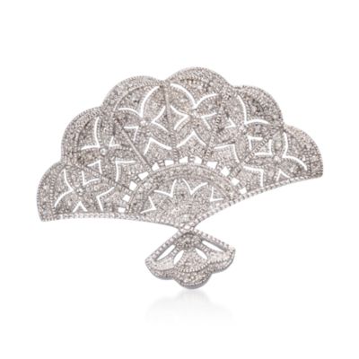 .20 ct. t.w. Diamond Fan Pin/Pendant in Sterling Silver &mdash; Alt Image 1