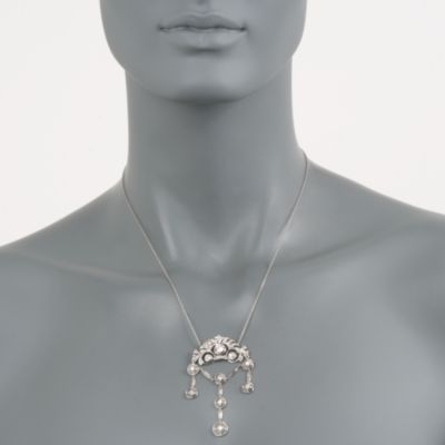 C. 1915 Vintage 2.50 ct. t.w. Diamond Chandelier Necklace in Platinum. 17.5" &mdash; Alt Image 2
