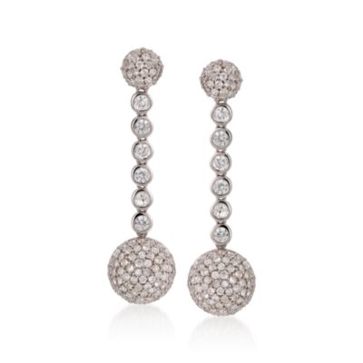 7.50 ct. t.w. Zircon Dangle Earrings in Sterling Silver &mdash; Alt Image 1