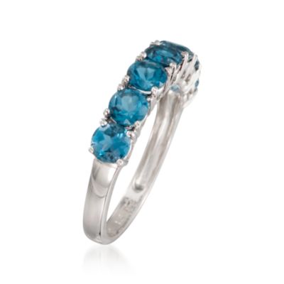 2.00 ct. t.w. London Blue Topaz Ring in 14kt White Gold &mdash; Alt Image 3