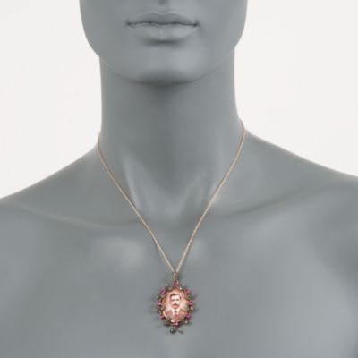 C. 1920 Vintage 1.10 ct. t.w. Faux Ruby Pendant With Diamonds in Two-Tone &mdash; Alt Image 2