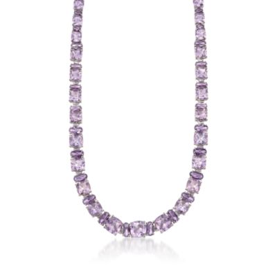 50.35 ct. t.w. Pink and Purple Amethyst Necklace in Sterling Silver. 18" &mdash; Alt Image 1