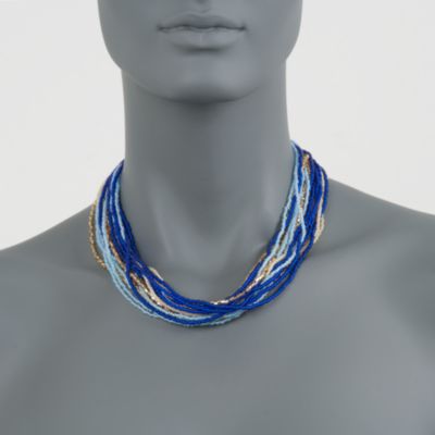 Italian Murano Glass Bead Necklace. 18" &mdash; Alt Image 2