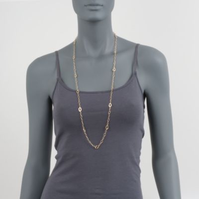 Italian 14kt Yellow Gold Mixed Link Necklace &mdash; Alt Image 6
