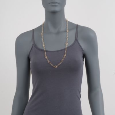 Italian Mixed Link Necklace in 14kt Yellow Gold &mdash; Alt Image 4
