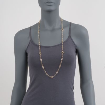Italian Mixed Link Necklace in 14kt Yellow Gold &mdash; Alt Image 5