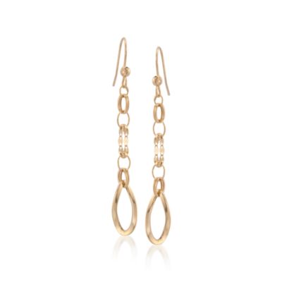 Italian Linear Link Earrings &mdash; Alt Image 1