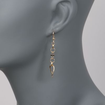 Italian Linear Link Earrings &mdash; Alt Image 2