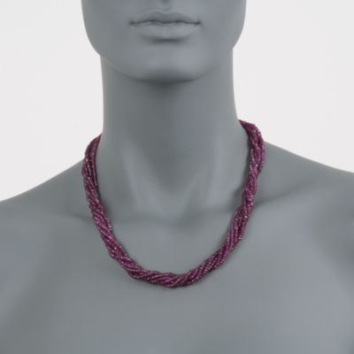 240.00 ct. t.w. Rhodolite Garnet Torsade Necklace in 14kt Yellow Gold &mdash; Alt Image 3