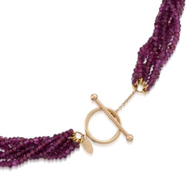240.00 ct. t.w. Rhodolite Garnet Torsade Necklace in 14kt Yellow Gold &mdash; Alt Image 4