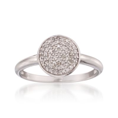 .15 ct. t.w. Pave Diamond Circle Ring in 14kt White Gold &mdash; Alt Image 1