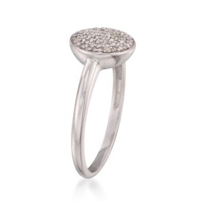 .15 ct. t.w. Pave Diamond Circle Ring in 14kt White Gold &mdash; Alt Image 3