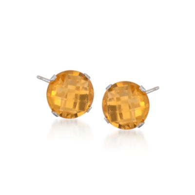 4.00 ct. t.w. Citrine Stud Earrings in Sterling Silver &mdash; Alt Image 1