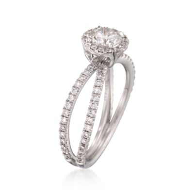 Henri Daussi 1.17 ct. t.w. Diamond Engagement Ring in 18kt White Gold &mdash; Alt Image 3