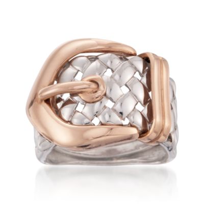 Italian Two-Tone Buckle Ring &mdash; Alt Image 1