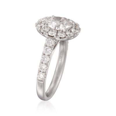 Henri Daussi 3.57 ct. t.w. Certified Diamond Engagement Ring in 18kt White Gold &mdash; Alt Image 3