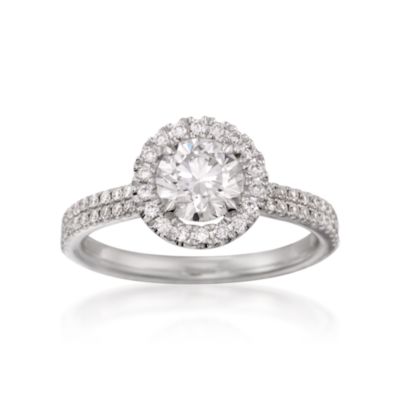 Henri Daussi 1.41 ct. t.w. Certified Diamond Engagement Ring in 18kt White Gold &mdash; Alt Image 1