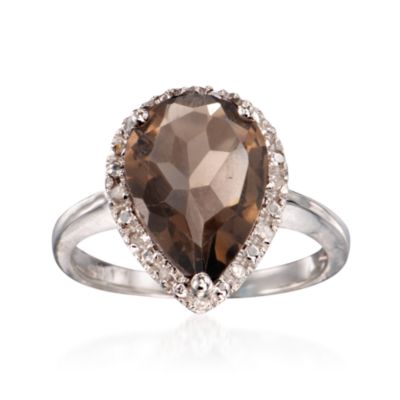 4.50 Carat Smoky Quartz Ring in Sterling Silver &mdash; Alt Image 1