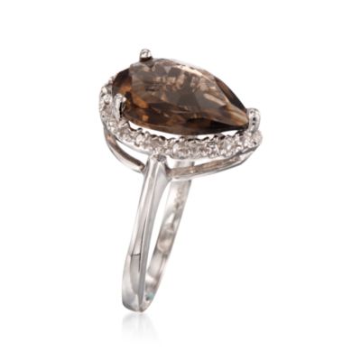 4.50 Carat Smoky Quartz Ring in Sterling Silver &mdash; Alt Image 3