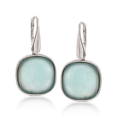 Italian Blue Doublet Earrings in Sterling Silver &mdash; Alt Image 1