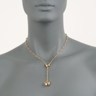 Italian 18kt Gold Over Sterling Heart Y-Necklace &mdash; Alt Image 2