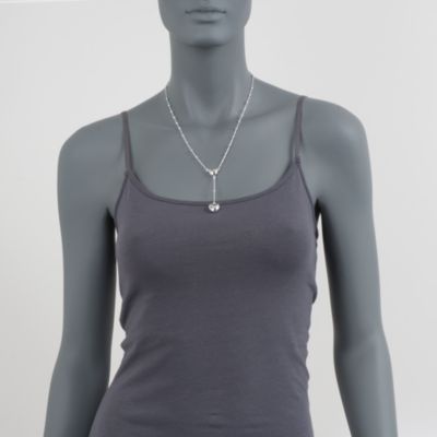 Italian Sterling Silver Y-Necklace With Hearts &mdash; Alt Image 4