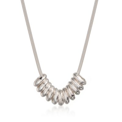 Italian Sterling Silver Rondelle Necklace &mdash; Alt Image 1