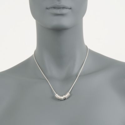 Italian Sterling Silver Rondelle Necklace &mdash; Alt Image 2